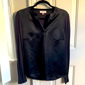 Calvin Klein size small long sleeve blouse. Dark blue color